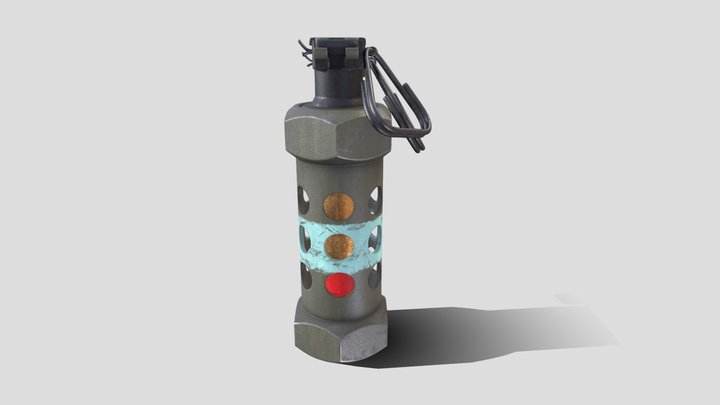 M84 Flash Bang Stun Grenade 3D Model