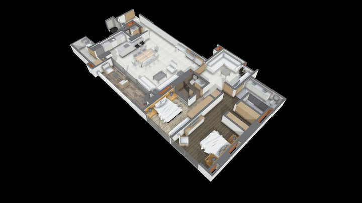Apartamento Tipo 3 3D Model