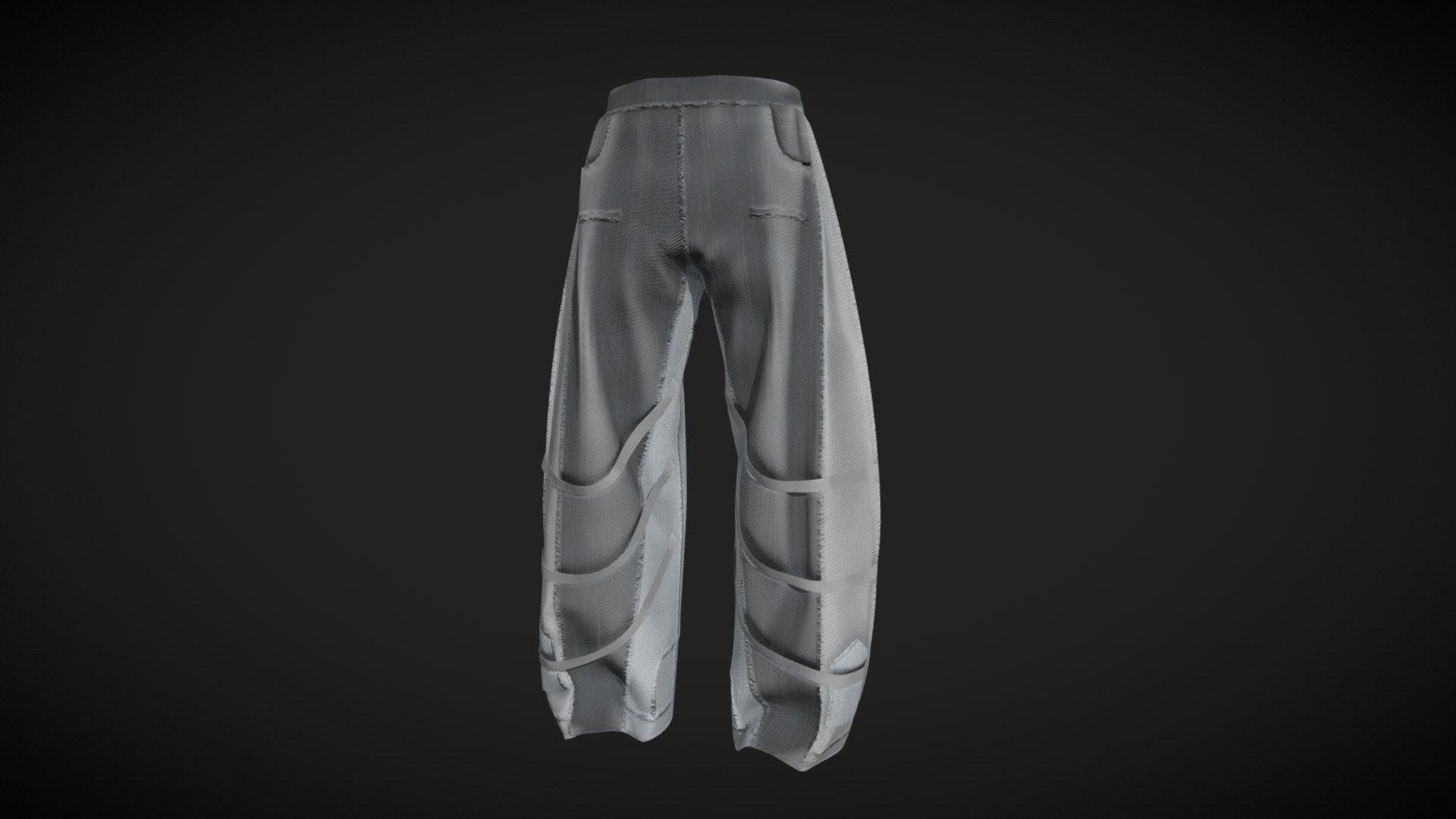 Grey Distressed Pants – Game-Ready 3D Model - 3D model by yeezyk ...