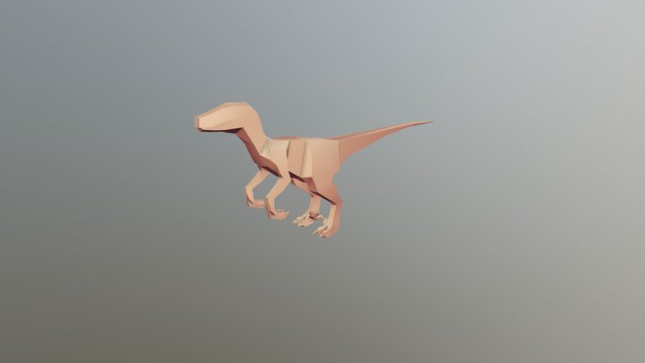 Velociraptor (featherless) 3D Model