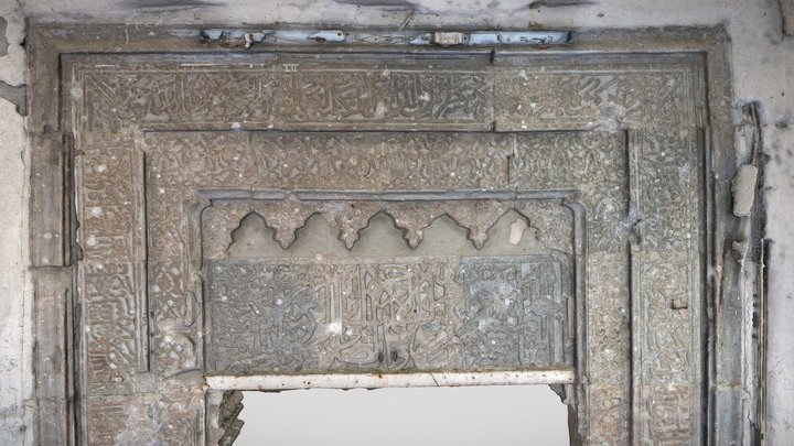 Main door - Al Aghwat Mosque 3D Model