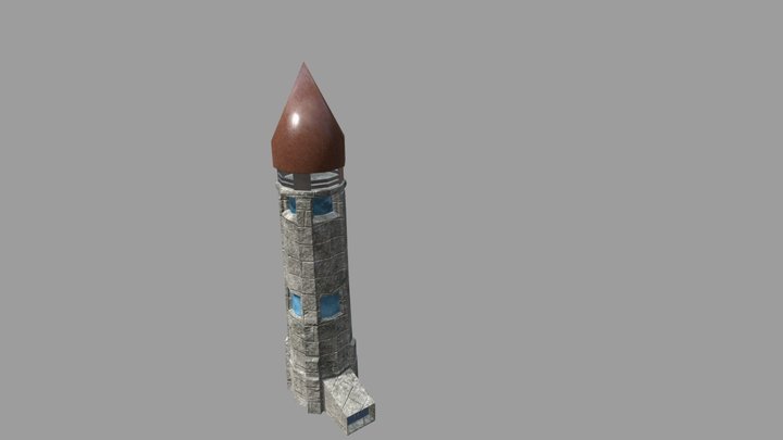 Medieval water tower 3D Model