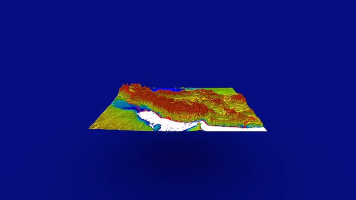 イラン地形3Dモデル