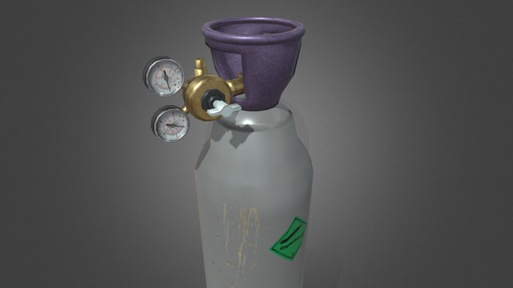 CO2 Gas Cylinder 3D Model