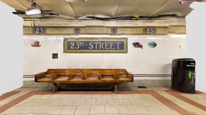Day 5: 23rd street R W Subway Stop – Free 3D Model STL