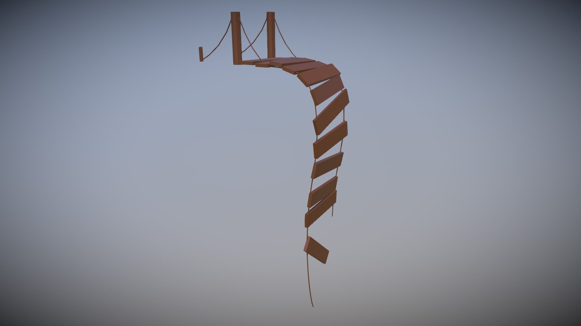 3D Broken Rope Bridge - 3D model by jackz (@jackz) [6eb9a75]