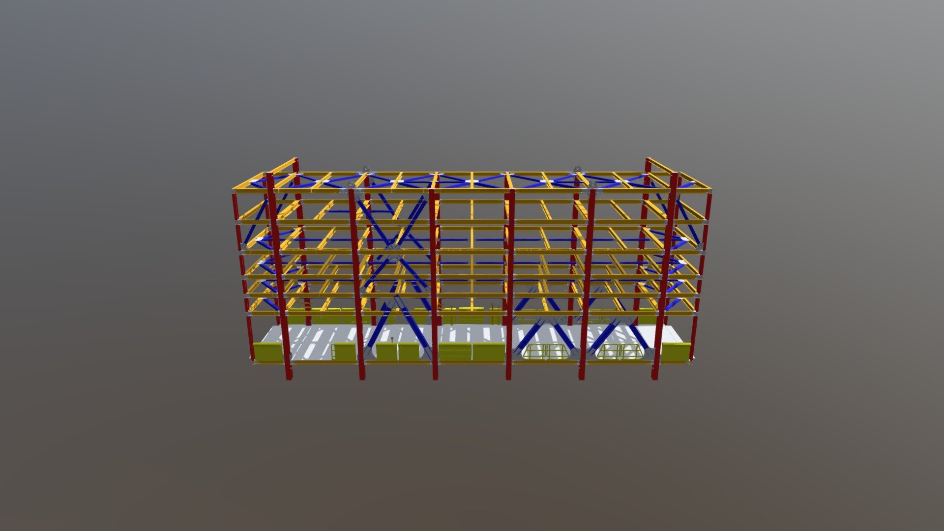 P68 Top Side M17 Central Pipe Rack Area4 STR - 3D model by Marcio ...