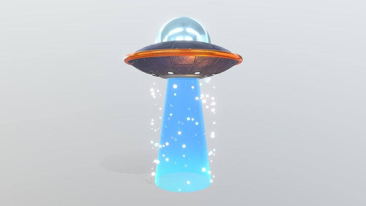 Stylised UFO 3D Model