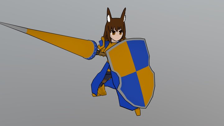 Wolf Knight 3D Model