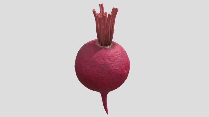Beetroot Low Poly PBR 3D Model