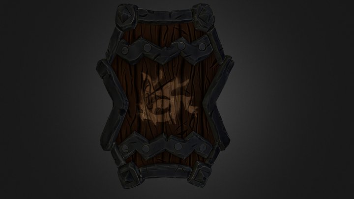 Stylized Shield 3D Model