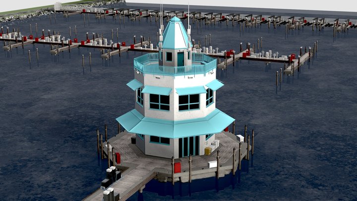 Floating Dock 3D Model