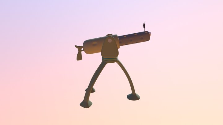 Stationairy Turret 3D Model