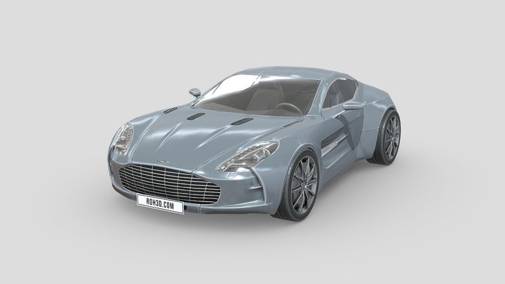 Low Poly Car - Aston Martin One-77 3D Model
