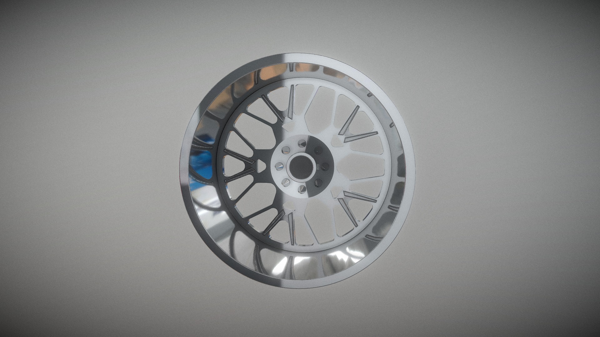 3D model wheel_3 - This is a 3D model of the wheel_3. The 3D model is about a silver and black rimmed watch.