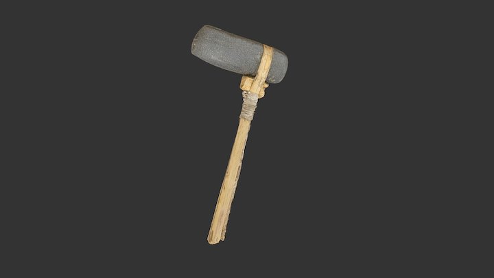 Stone Axe (replica handle) - Tonto NM 97 3D Model