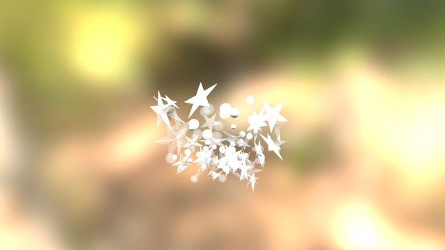 Christmas Background Stars 3D Model