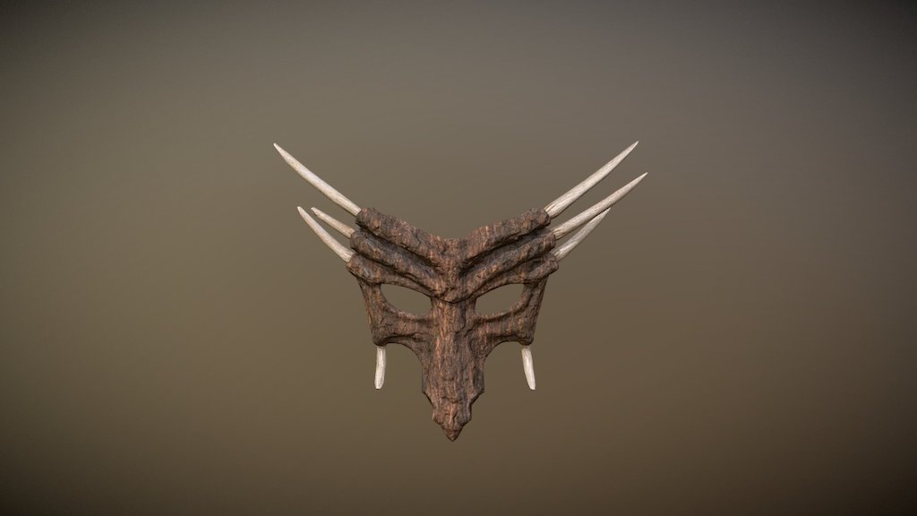 Wooden Dragon Mask