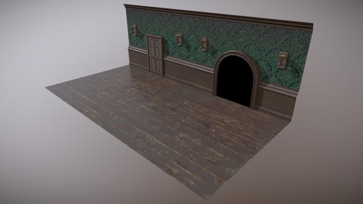 The Creepy, Haunted Hallway 3D Model