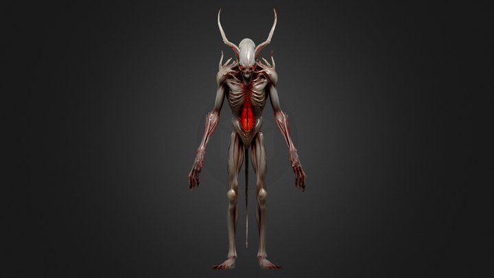 Demonic Runner – Free Animated Horror Creature 3D Model