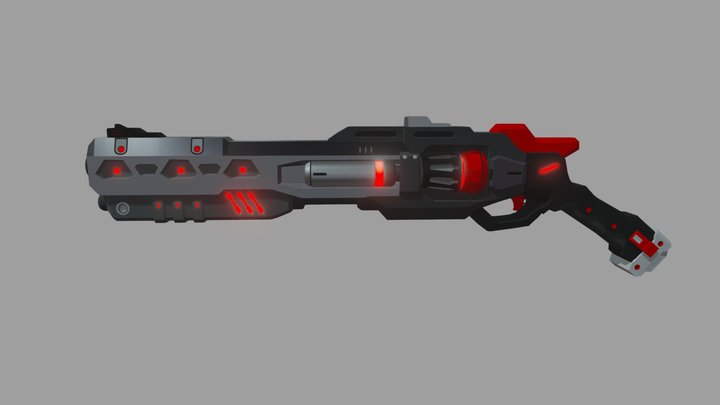 Scifi Gun 2 3D Model