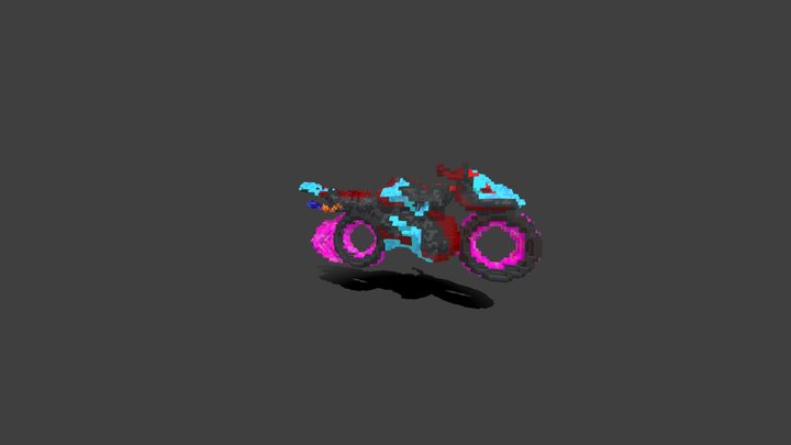 Voxel bike 3D Model