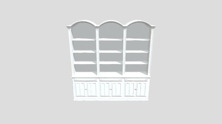 Empty Bookshelf इस। 3D Model