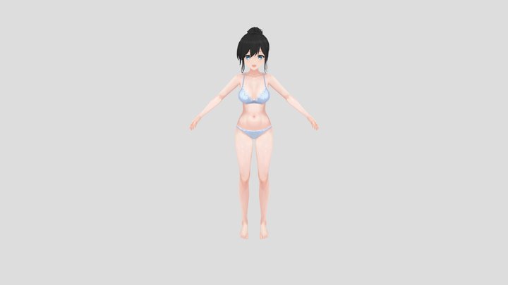 Base anime girl 3D Model