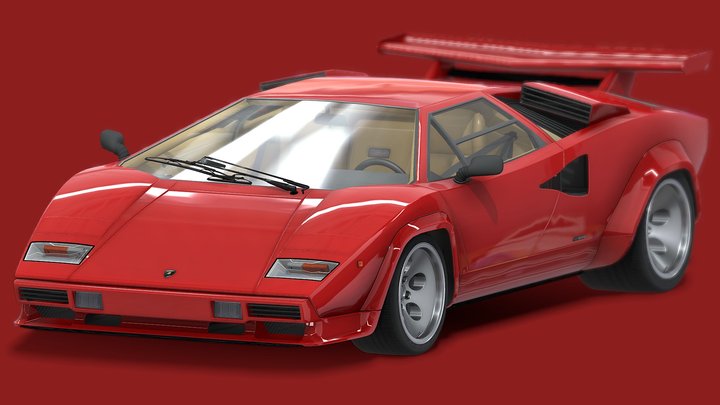 1988 Lamborghini Countach – Gratis 3D-model STL
