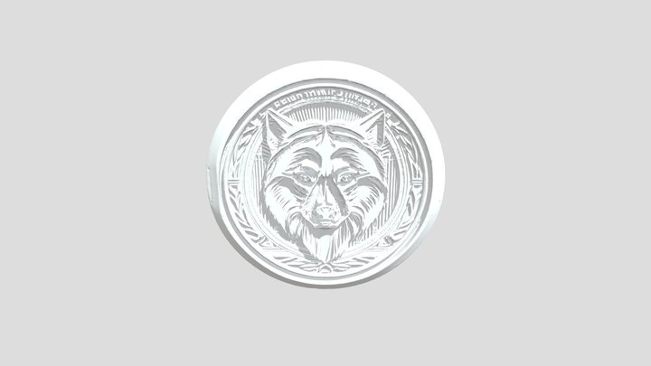 Wolf Coin 2025 3D Model