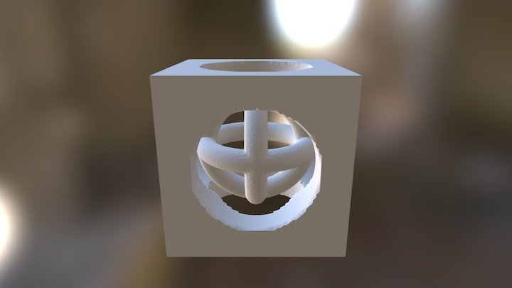 Marching Cubes: Atom Cube 3D Model