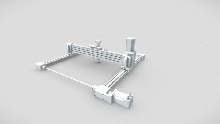 3-Axis CNC Gantry System 3D Model