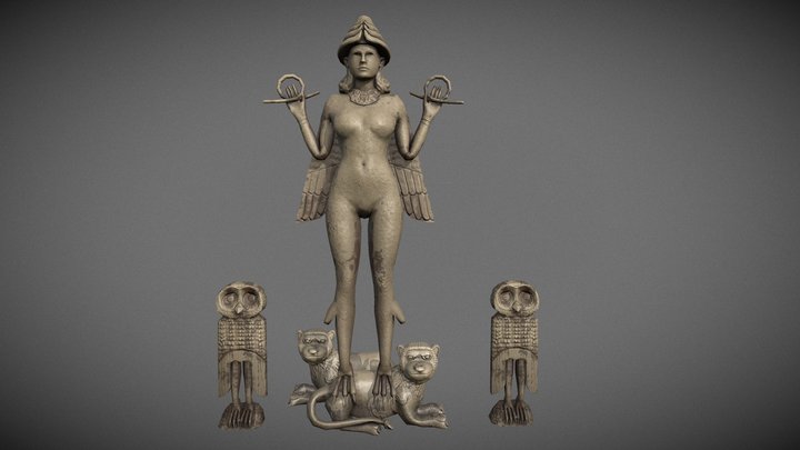 Ishtar Mesopotamian goddess (Ereshkigal) 3D Model