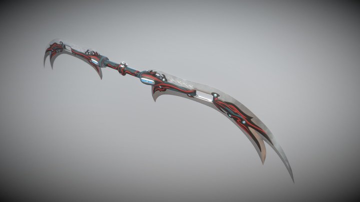 Warframe "Dimachaer" split-sword 3D Model