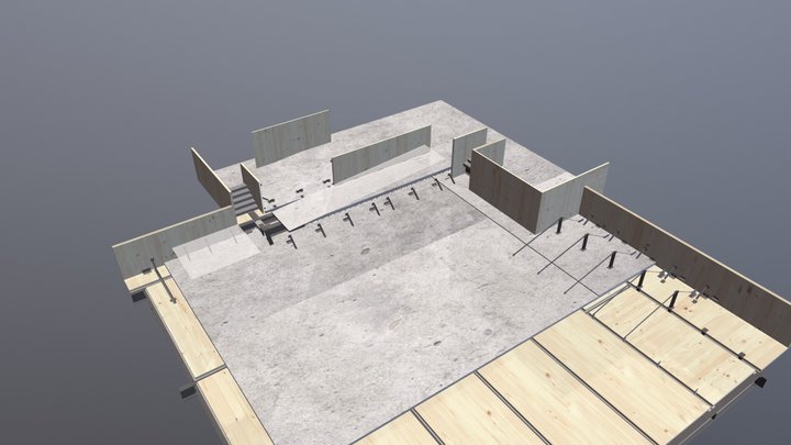 01.RAMP AT SHORTCUT STAIR 3D Model