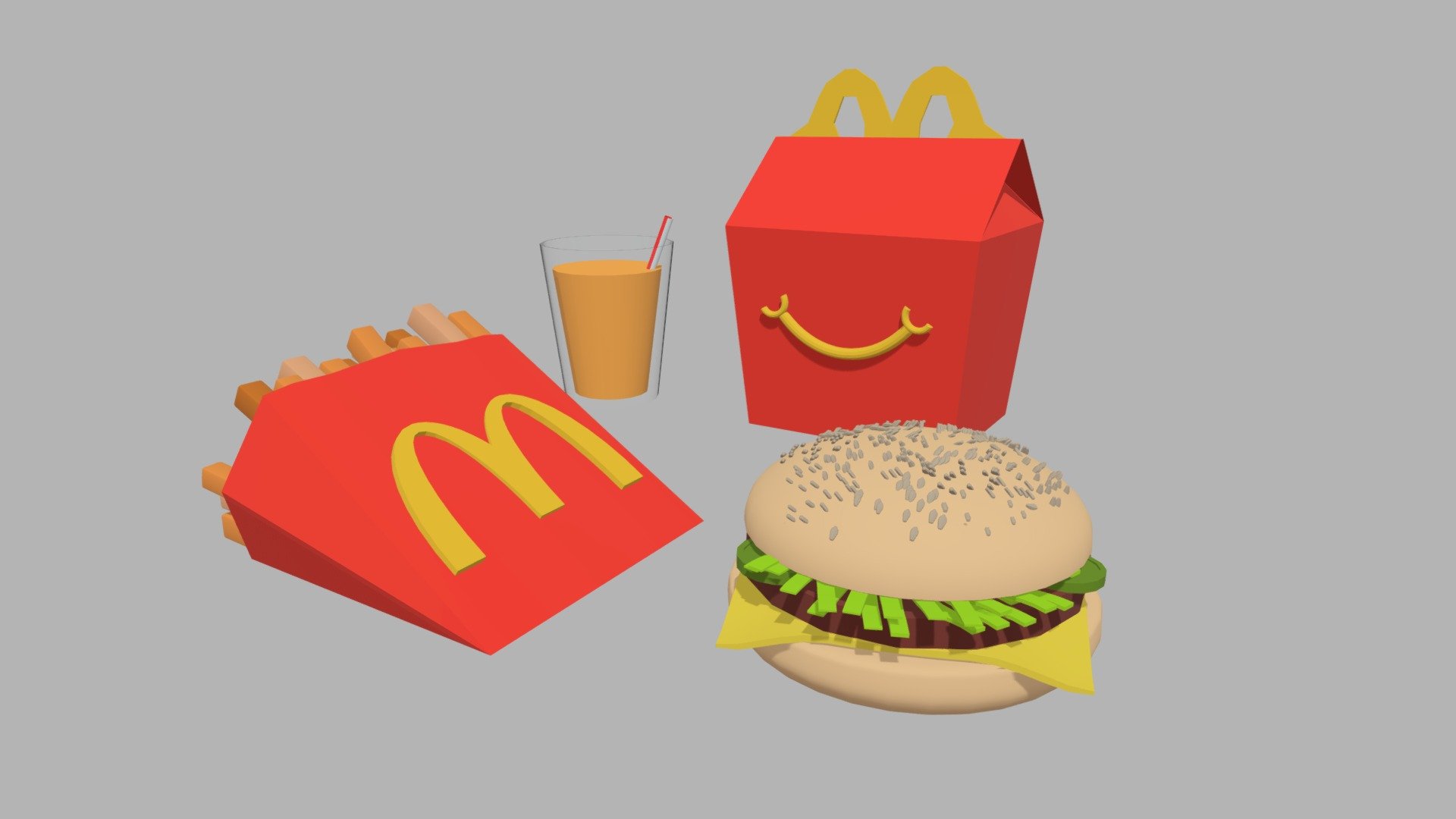 Macdonald's meal - Download Free 3D model by Beshaa (@kazanova.besho ...