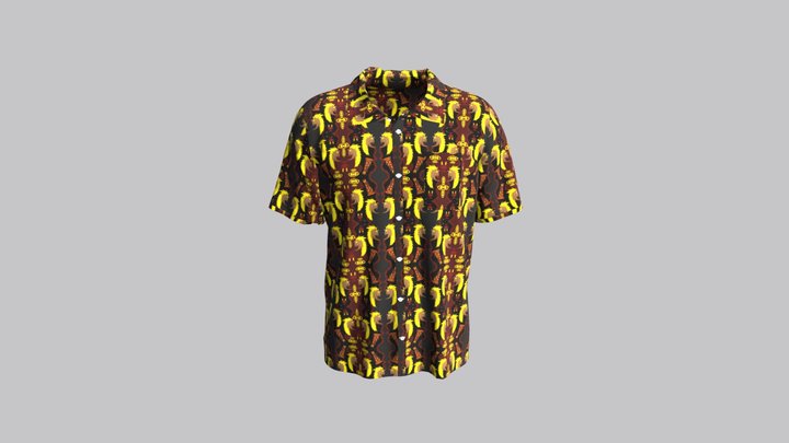 Kemeja Lengan Pendek (short sleeve shirt) Batik 3D Model