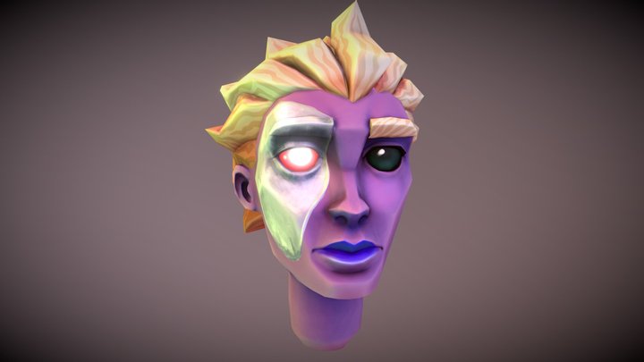 Female Head - Alien Cyborg 3D Model