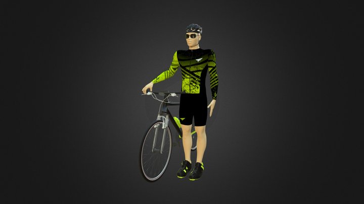 Traje Enterizo para Ciclismo 3D Model