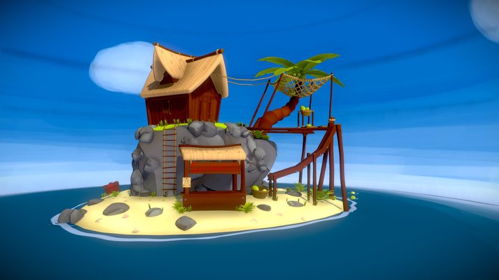 The Coconut Cabin 3D Model