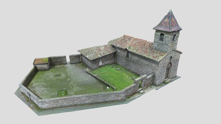Chapelle Saint Martin Cornas, Rhône - France 3D Model