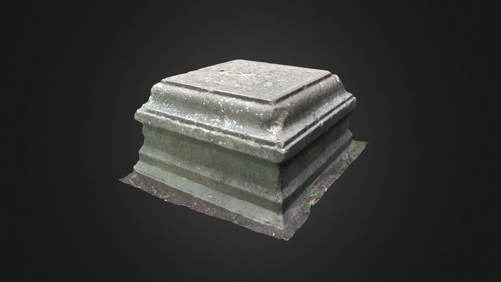 Concrete Pedestal Photoscan – Kostenloses 3D-Modell STL
