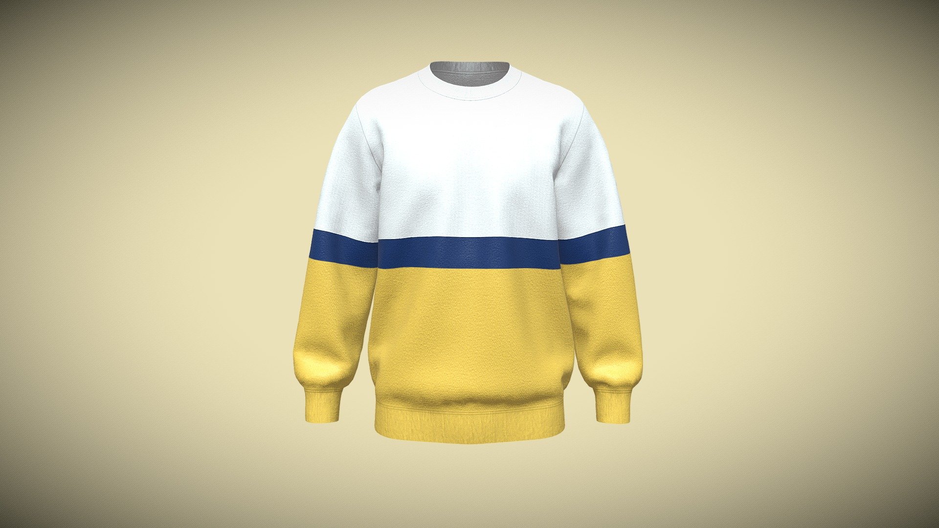 Mens Yellow Sweatshirt V4 - Buy Royalty Free 3D model by Clothing Axis ...