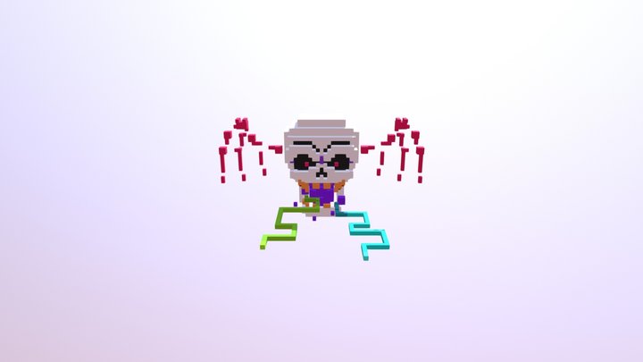 Squarewave Skull 3D Model