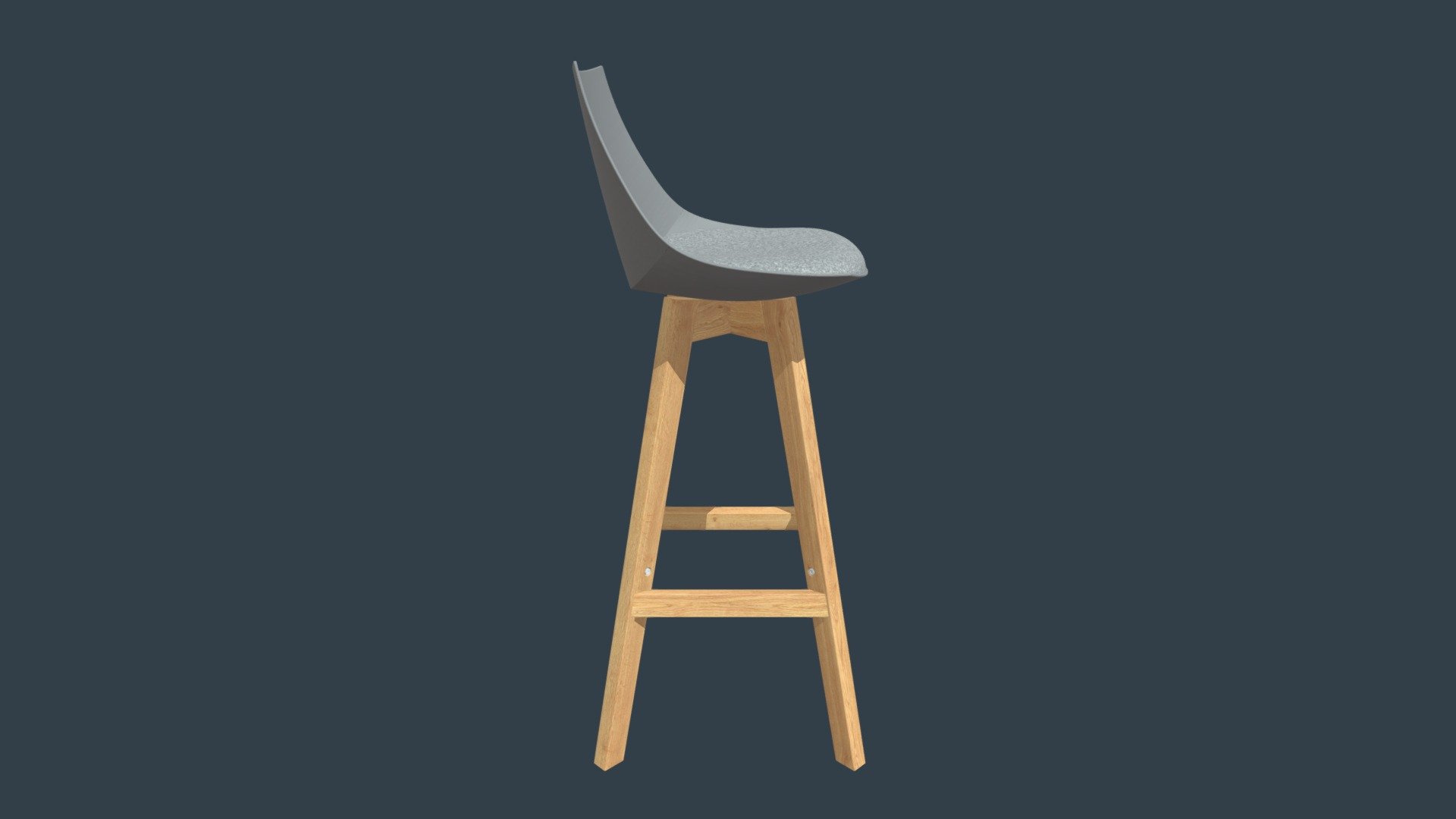 Luna Barstool With Oak Base