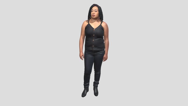 Woman In Black Tank Top And Jeans