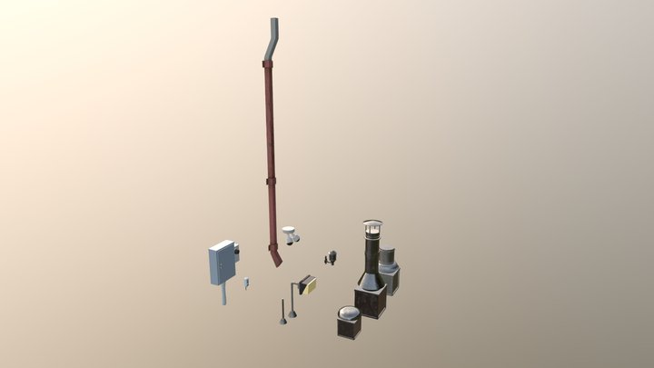 Ruffin-Bookstore:Modular Environment Props 3D Model