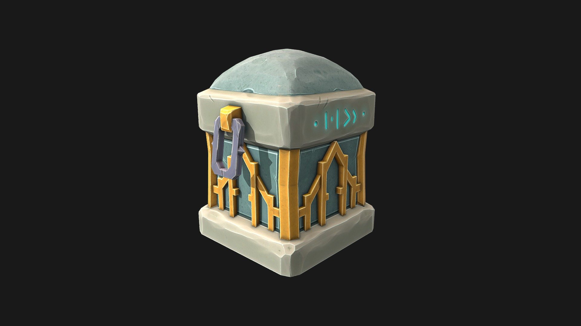 Stylized Graveyard Cube Decoration