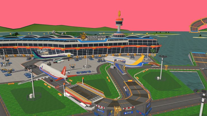 Sunshine Airport(Sunset) 3D Model