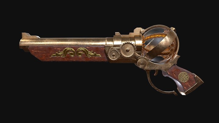 Flask Lock Pistol 3D Model